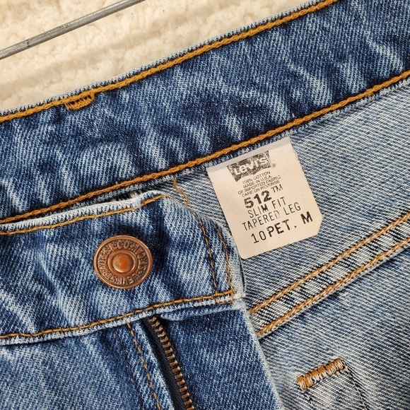 Vtg Levis 512 Jeans Women 10 Petite Blue Slim Fit Tapered Leg (28x26.5) USA Made - Picture 7 of 13